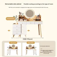 Meuble-lavabo en bois, design de panneau, multifonctionnel, moderne, minimaliste, table de maquillage, bureau, rangement pour petit appartement, chambre à coucher