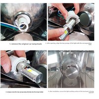 Lumière Led pour moto 2835 12smd, phare pour véhicule électrique à large tension, projecteur p15d h4