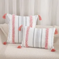 Housse de coussin tuftée bohème personnalisée de qualité supérieure, taie d'oreiller de style ethnique nordique pour canapé, lit, tête de lit, décoration de salon