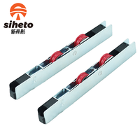 Roulettes robustes en fer et plastique avec finition chromée moderne pour portes et fenêtres coulissantes – Accessoires de quincaillerie