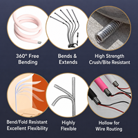 Tuyau métallique en silicone flexible sans rebondissement, accessoire universel en forme de col de cygne, tube flexible pour lampe de bureau LED