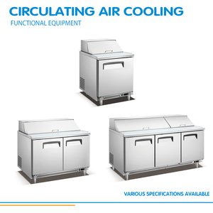 X-MING thương mại lạnh salad chuẩn bị trạm bảng tủ lạnh bánh <span class=keywords><strong>sandwich</strong></span> chuẩn bị bảng tủ lạnh với thớt và chảo - Product Image 2