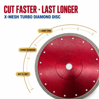 Disque diamanté ultra-mince OEM pour la découpe de carreaux et de maçonnerie, avec revêtement rouge et bleu, pour grossistes