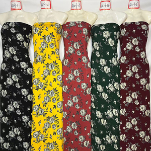 Ucuz fiyat rayon düz dokuma reaktif baskı 100% rayon challis baskılı kumaş rulo özel baskı kadınlar için etek/bayan elbise - Product Image 6