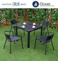 Ensembles de jardin, ensembles de tables à manger, chaises en bois plastique de luxe