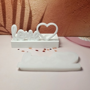 Moldes de fundición de resina hechos a mano para adornos decorativos DIY estilo Ins molde de decoración de amor de silicona X0494 - Product Image 2