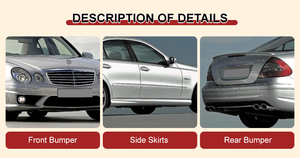 Bộ bodykit E-Class <span class=keywords><strong>W211</strong></span> cho xe Benz Mercedes, bộ nâng cấp chuyển đổi thành AMG63, bộ body kit, cản trước sau, ốp sườn xe, dành cho xe đời 2004-2008 - Product Image 3