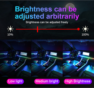 ZYCELA Striscia LED RGB 18in1 64 Colori per Auto, Illuminazione Ambientale in Acrilico, Decorazione Interna, Lampada <span class=keywords><strong>Atmosfera</strong></span> con Controllo APP - Product Image 5