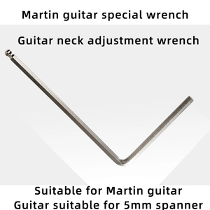 Clé à molette Wosion Martin 5 mm, clé spéciale pour <span class=keywords><strong>guitare</strong></span> acoustique, version étendue, clé à 6 pans pour le réglage du manche. - Product Image 5