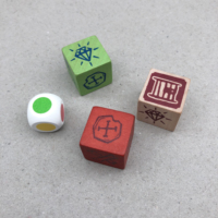 Cadeaux personnalisés écologiques, dés en bois carrés à 6 faces colorés, 16 mm, motif personnalisé, accessoires de jeu de société D&D