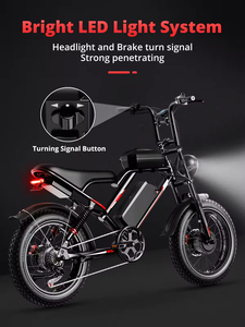 Bicicleta Eléctrica de Montaña con Llantas Gruesas de 20 Pulgadas, Motor Dual, Fatbike de 2000W, Bicicleta Eléctrica Urbana QJ8, Bicicleta Eléctrica para Adultos - Product Image 3