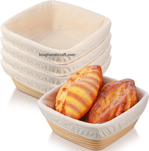 Cesta de fermentación de pan de alta calidad, hecha a mano, ecológica, de ratán natural ovalado, para pan de masa madre, apta para lavavajillas. - Product Image 5
