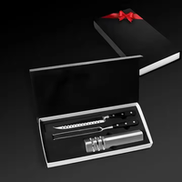Top ventes couteaux de cuisine 8 pouces ensemble de couteaux en acier inoxydable couteau à viande barbecue ensemble de couteaux de chef avec aiguiseur et couvercle de lame
