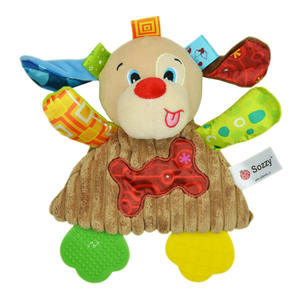 Sozzy — anneau de dentition en papier froissé, jouet pour bébé, hibou singe lion chien, couette avec animal en peluche, société de sommeil apaisant - Product Image 3