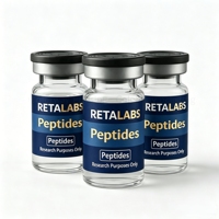 Autocollants en vinyle imperméables entièrement enveloppants, étiquettes cosmétiques personnalisées pour flacons de peptides de 2 ml, 10 ml, 15 ml