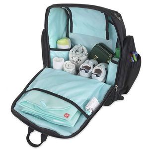 Sac à dos à couches noir portable grande capacité pour bébé, certifié BSCI, support OEM, personnalisable, multifonctionnel, haute qualité, pour voyage - Product Image 4