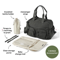 Sac à langer multifonctionnel grande capacité personnalisé en usine avec organisateur de poussette, sac fourre-tout pour maman, sacs à couches portables pour bébé