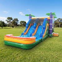 WINSUN US Warehouse Ready Ship PVC Fireproof Easy Setup Custom Size Inflatable Water Slide Bouncy House Castle Swimming Pool