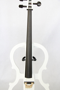 Cello électrique blanc de qualité supérieure avec corps en érable et manche en ébène pour adultes et débutants - Product Image 5
