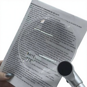 مكبر جيب محمول قابل للطي مع ضوءين LED وعدسة زجاجية 130 مم وإطار معدني عالي الجودة لقراءة الكتب - Product Image 4