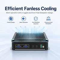 Mini PC Compacto sin Ventilador, Doble LAN, COM, USB, Salida de Pantalla, Almacenamiento Opcional, para Equipos Comerciales, OEM, ODM, Personalizable