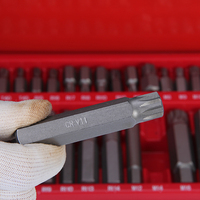 Juego de 54 Puntas Torx Completas de 1/2 3/8 30 mm, Juego de Puntas de Alta Calidad en Caja de Hierro CrV S2
