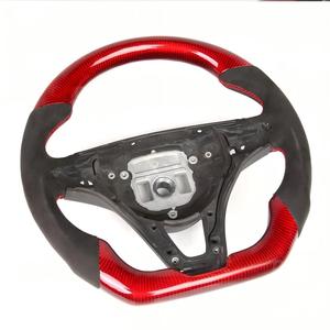 Volant en carbone rouge personnalisé en usine pour <span class=keywords><strong>Mercedes</strong></span> W213 W205 S213 Classe E, promotion exceptionnelle en stock - Product Image 2