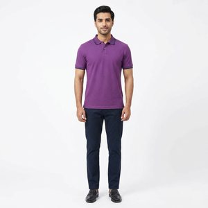 Polo à revers personnalisé polo pour homme respirant à la mode d'été polo de rugby à manches courtes avec broderie - Product Image 1