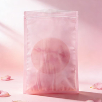 Sacs plats en plastique miniatures thermoscellables imprimés sur mesure, à trois soudures latérales, pour emballage de masques faciaux et cosmétiques