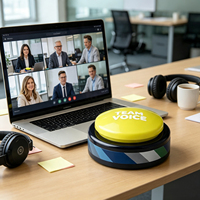 Botón de Zumbador Bluetooth Personalizable para Computadora, Controlador de Teclado Inalámbrico HID, Teclas Programables para Jeopardy, Quiz, Juegos