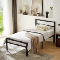 Installation facile maison meubles de chambre à coucher literie cadre de lit simple en fer derniers lits doubles design queen king size lit à cadre métallique