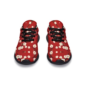 Factory Wholesale Sports Running <strong>Shoes</strong> Customized <strong>Plum</strong> Blossoms Printed Sneakers Women Lightweight Casual Walking <strong>Shoes</strong> - Product Image 5