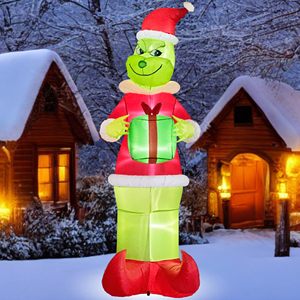 <b>Santa</b> Green Big Halloween <b>Inflatables</b> Outdoor Decorations Led Lights Blowups Merry Xmas Decor for Vacation 20240629 <b>Inflatable</b> X - Product Image 5
