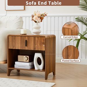 <span class=keywords><strong>Table</strong></span> de chevet Mid-Century 2026, <span class=keywords><strong>table</strong></span> de chevet cannelée <span class=keywords><strong>avec</strong></span> tiroir pour chambre à coucher/salon - Product Image 5