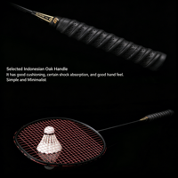 Raqueta de Bádminton de Fibra de Carbono Completa de Primera Calidad, 3U, Alta Potencia, Ligera, de Alta Calidad, Forma de Cabeza Isométrica, Baja Resistencia al Aire