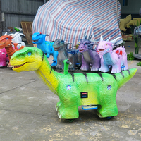Voiture à chevaucher dinosaure mécanique en métal 24V, réaliste, électrique, pour enfants, idéale pour les aires de jeux, centres commerciaux et parcs