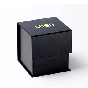 Boîtes d'emballage de pot de bougie <span class=keywords><strong>à</strong></span> <span class=keywords><strong>clapet</strong></span> écologique avec logo personnalisé en gros Boîte <span class=keywords><strong>à</strong></span> bougie en carton dur noir pour cadeau avec EVA - Product Image 3