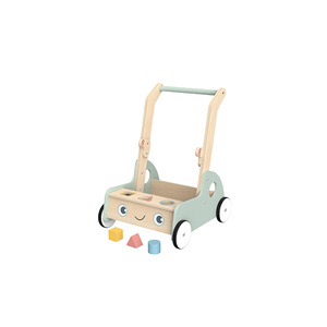 Trotteur en bois <span class=keywords><strong>2</strong></span> en 1 Centre d'activités multifonctionnel Chariot à tirer et à pousser pour l'apprentissage de la marche pour bébé - Product Image 4
