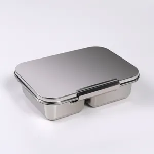 Aohea Hot New Product Two-compartment Stainless Steel Bento Insulated Kids School Lunch Box Custom Bento Lunch Box