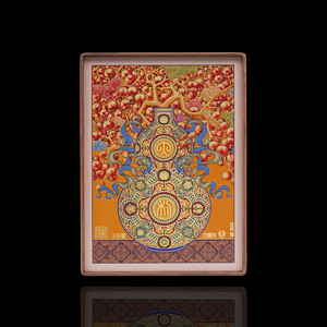 Recuerdo Conmemorativo de Calabaza de Caqui en Latón, Estilo Art Deco, Obra de Arte Auspiciosa para Escritorio, Regalo Corporativo Premium - Product Image 3