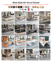 Bureau de direction moderne rectangulaire de luxe pour PDG - Table de bureau au design durable et écologique