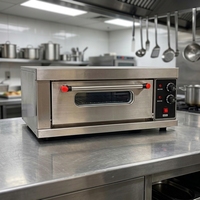 Four électrique commercial en acier inoxydable à un seul niveau et un seul plateau avec minuterie à bouton et divers types de commandes pour la cuisson