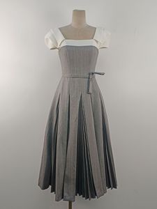 Abito <span class=keywords><strong>grigio</strong></span> <span class=keywords><strong>aderente</strong></span> <span class=keywords><strong>aderente</strong></span> classico lungo elegante - Product Image 6