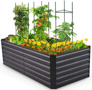 Lit de <span class=keywords><strong>jardin</strong></span> imperméable en <span class=keywords><strong>hauteur</strong></span>, pour le sol, 22.4 pouces, taille Extra haute, support de 36 pieds, boîte de planteur d'extérieur - Product Image 1