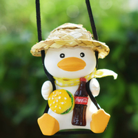 Canard Super mignon de dessin animé de haute qualité 6*5cm Auto voiture SUV intérieur suspendu décoration accessoires ornement