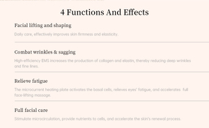 อุปกรณ์ยกกระชับใบหน้าด้วยไฟฟ้าไมโครเคอร์เรนท์ 3D โรลเลอร์สำหรับกระชับใบหน้า ลดริ้วรอย ดูแลต่อต้านริ้วรอยแห่งวัย - Product Image 6