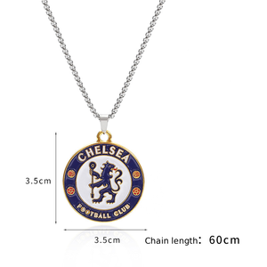 Collar Deportivo de Lujo con Incrustaciones de Diamantes, Cadena Cubana, Colgante de Aleación, Joyería para Fanáticos del Fútbol, <span class=keywords><strong>Baloncesto</strong></span> y Béisbol, Venta al Por Mayor - Product Image 6