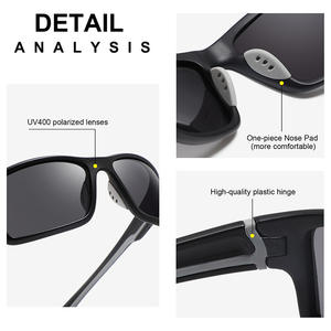 Gafas de Sol Deportivas Polarizadas P519, Montura Negra, Lentes TAC, Protección UV400, para Ciclismo, Pesca y Actividades al Aire Libre - Product Image 2