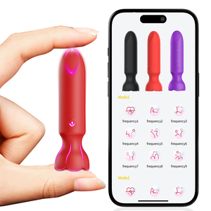 Mini Vibrador de Bala Controlado por Aplicación - Kovida Bala Vibradora, Pequeño Masajeador en Forma de Rosa, Juguetes Sexuales para Mujer, Recargable, <span class=keywords><strong>9</strong></span> Modos - Product Image 1