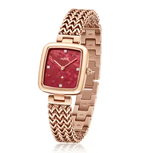 Relógio de pulso natural de pedra natural, linha de lama do fabricante de shenzhen, alta qualidade, pulseira de malha, relógios femininos
